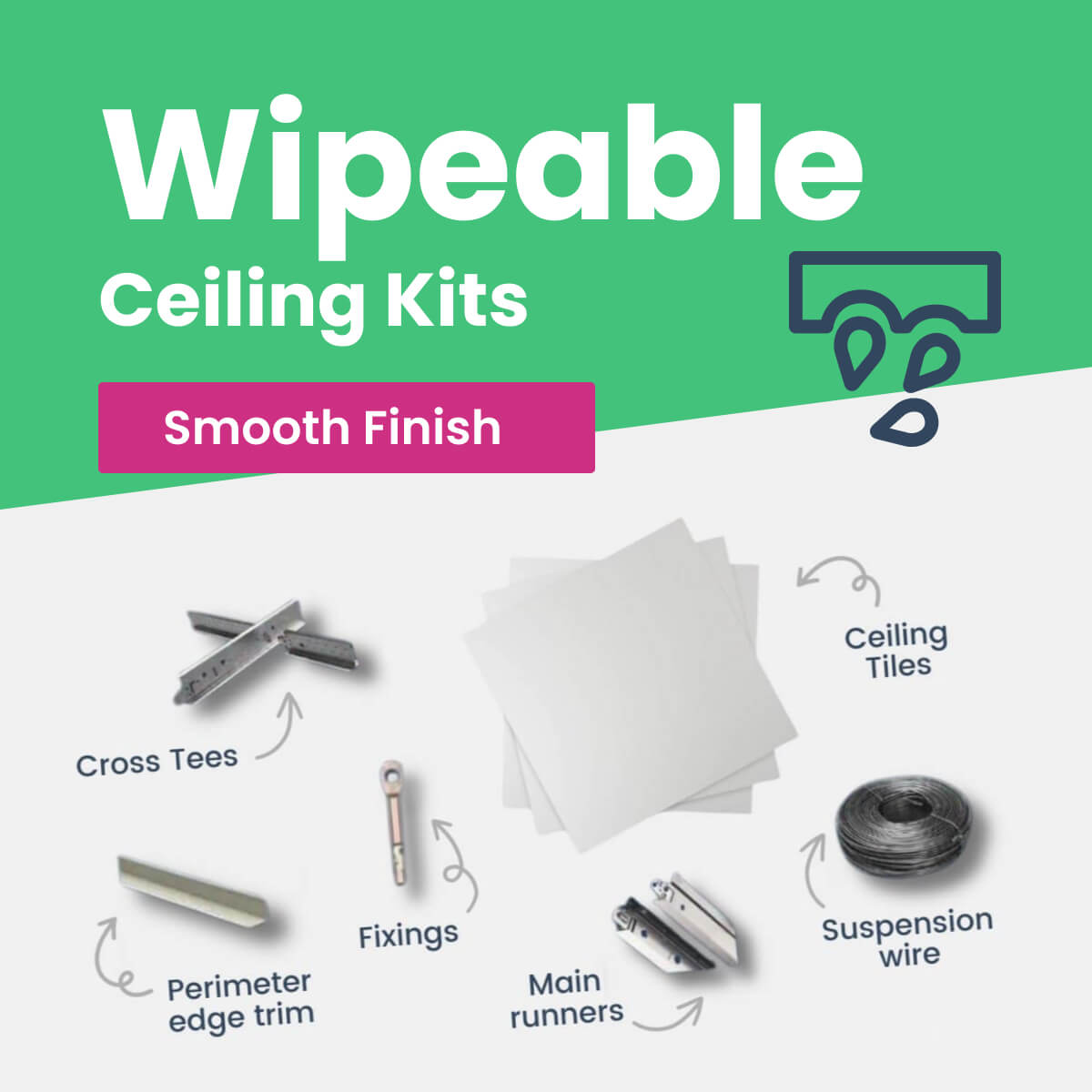 Wipeable Ceiling Kits