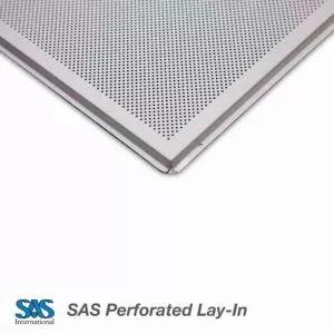 SAS System 130 Tegular Lay-In Metal Ceiling Tiles - 600x600mm - Perf 1522 (15mm grid) SAS System 130 Tegular Lay-In Metal Ceiling Tiles - 600x600mm - Perf 1522 (15mm grid)