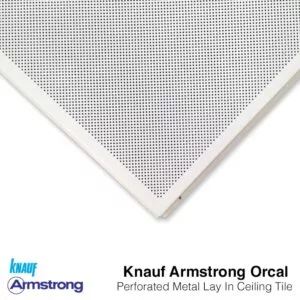 Knauf Armstrong Orcal Lay In Tegular Metal Ceiling Tiles - 600x600mm - Perf 1522 - BP9685M6I2 (24mm Grid) - 740110 Knauf Armstrong Orcal Lay In Tegular Metal Ceiling Tiles - 600x600mm - Perf 1522 - BP9685M6I2 (24mm Grid) - 740110