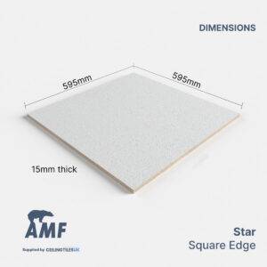 AMF Thermatex Star SK 600 x 600mm Square Edge Ceiling Tiles