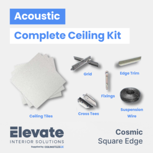 Suspended Ceiling Kit - Elevate Cosmic 600 x 600 Square Edge