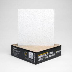 Elevate Cosmic White (Fissured) 600 x 600mm Square Edge Ceiling Tiles