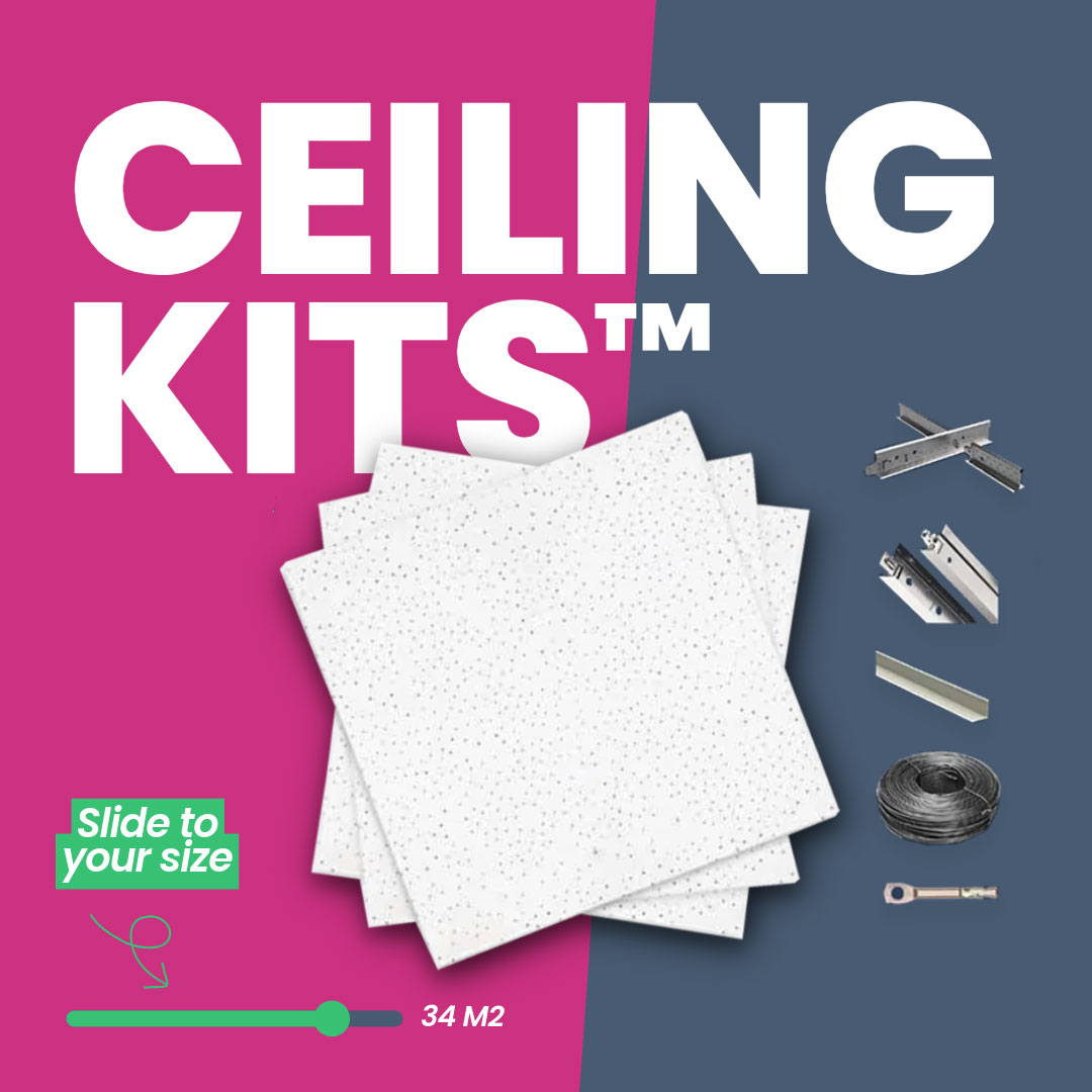 Wipeable Suspended Ceiling Kit - Elevate Easycare 600x600mm Square Edge